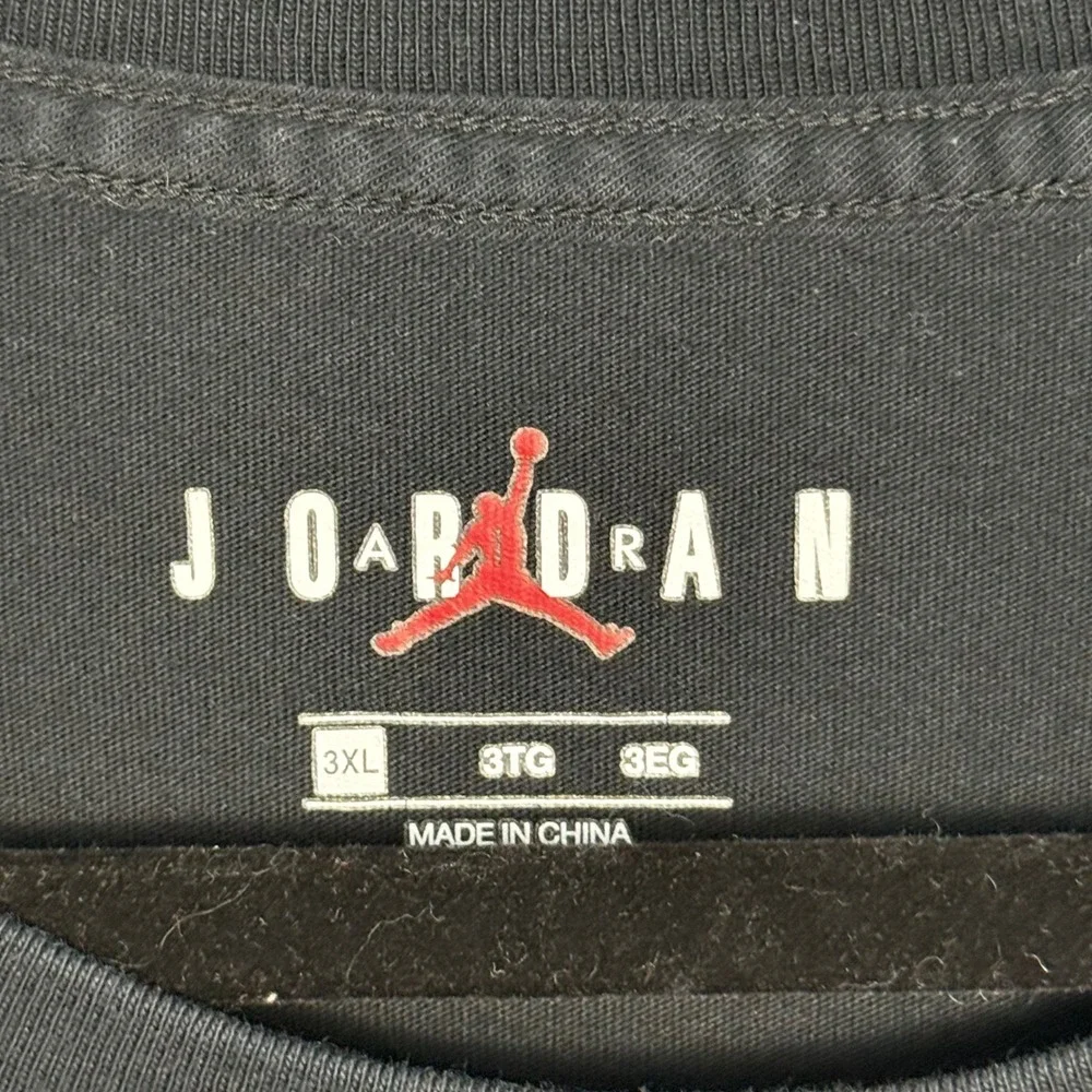 Jordan Graphic T-Shirt Mens 3XL Black Michael Jordan Signature Nike Logo Tee
